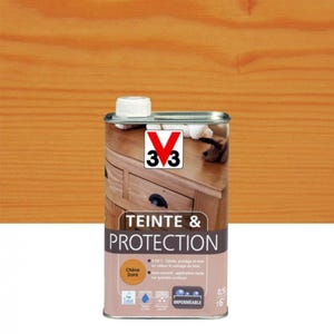 Teinte et protection V33, 0.5 l, chêne doré mat