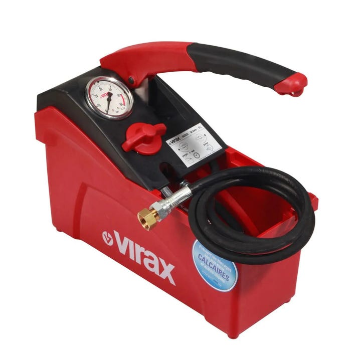 -Pompe d'épreuve manuelle compacte 50 bar réservoir 5 L Virax