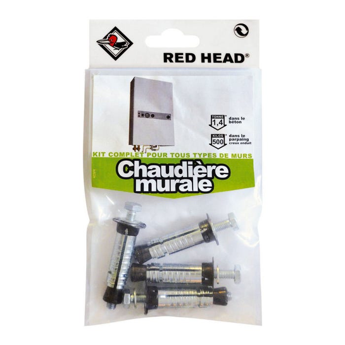 Kit complet de montage tous supports pour chaudière murale Red Head – 8 pièces