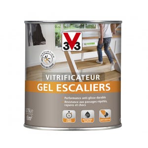 Vitrificateur gel escalier V33, incolore satiné, 0.75 l