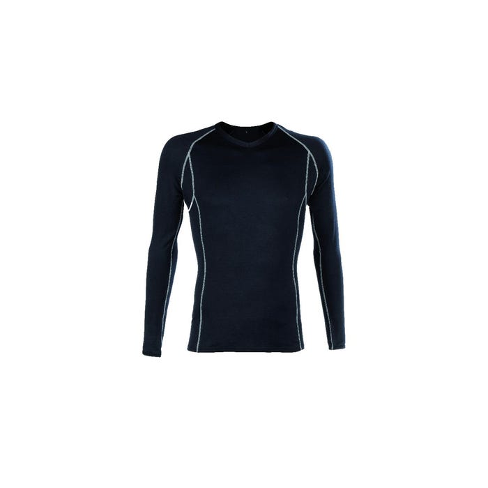 BODYWARMER T-shirt ML noir, 95% fibre soja/5% élasthanne, 220g/m² - COVERGUARD - Taille XL