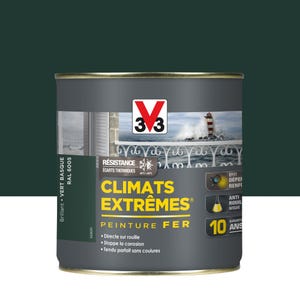 Peinture fer extérieur Climats extrêmes® V33 vert basque brillant 0.5 l