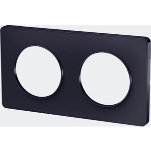 Plaque double Odace touch, anthracite liseré anthracite