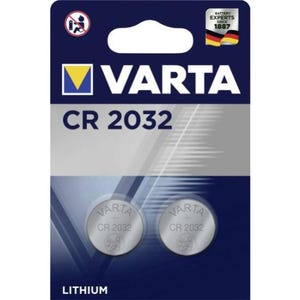Pile ronde lithium 3v cr2032 varta - blister de 2 - 6032101402
