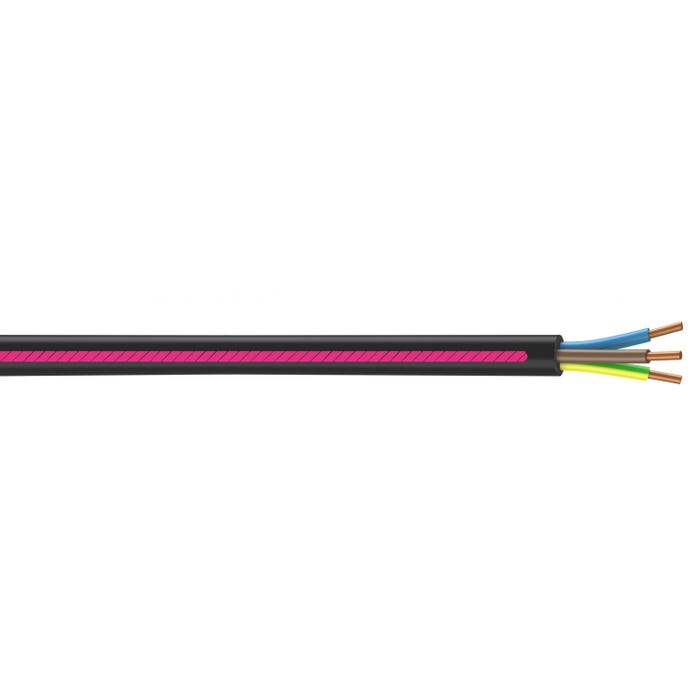 Câble électrique 3 G 1.5 mm² u1000r2v L.15 m, noir