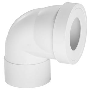 Pipe de WC courte en angle de 90 °C Diam.10 cm WIRQUIN