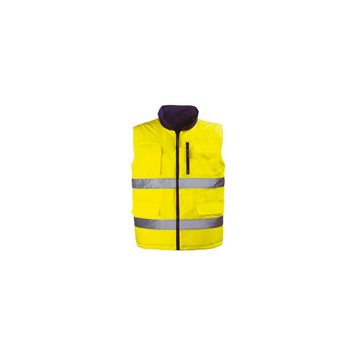 HI-WAY gilet réversible jaune HV/gris, Polyester Oxford 150D - Coverguard - Taille M