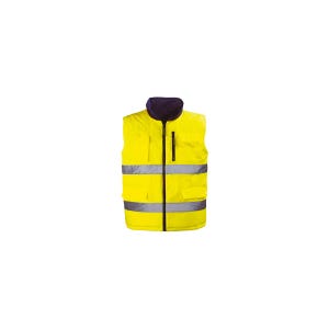 HI-WAY gilet réversible jaune HV/gris, Polyester Oxford 150D - Coverguard - Taille L
