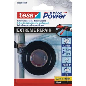 Bande de réparation tesa® extra Power tesa 56064-00001-00 noir (L x l) 2.5 m x 19 mm 1 pc(s)