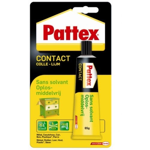 Colle contact sans solvant liquide 65ML assemblage placage tous matériaux PATTEX