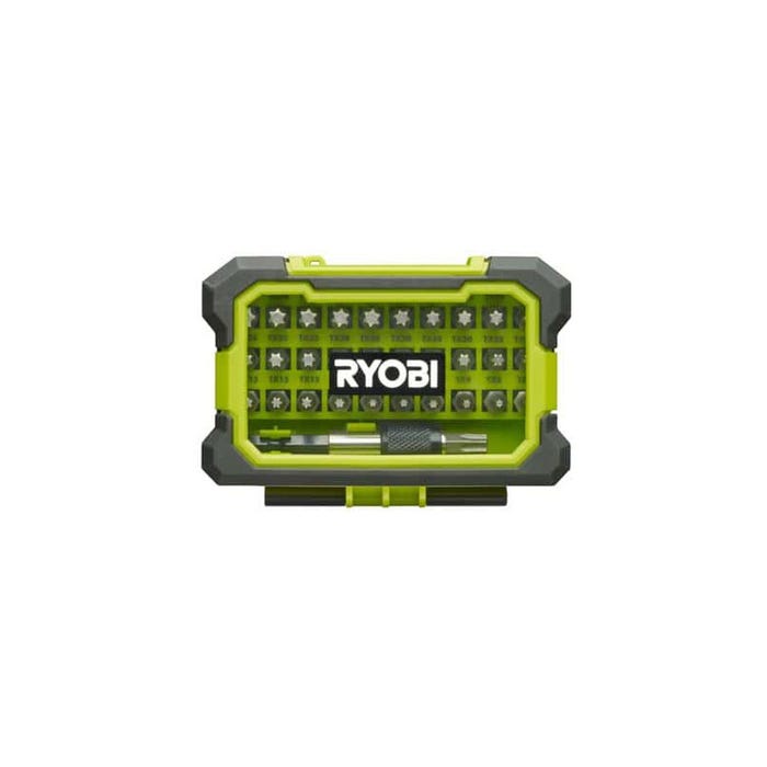 Coffret renforcé RYOBI 32 embouts de vissage Torx T7-T40 - porte-embouts à fixation rapide RAK32TSD