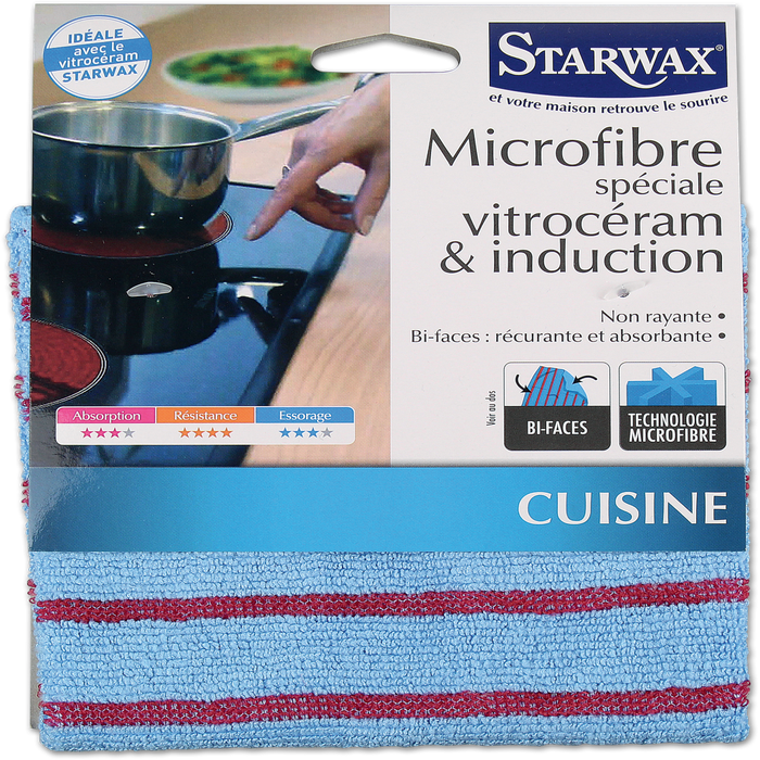 Microfibre microfibre STARWAX Spéciale vitrocéramique et induction