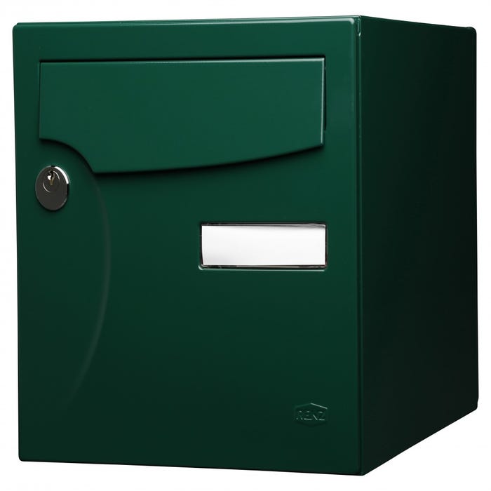 Boîte aux lettres normalisée 2 portes extérieur RENZ acier vert brillant