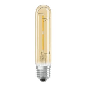 ampoule à led - osram ledfil tubulare vintage 1906 - e27 - 2.8w - 2400k - clt20 - verre ambre - osram 808171