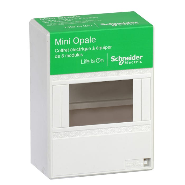 Coffret à équiper (Mini Opale) 8 modules Schneider - Blanc