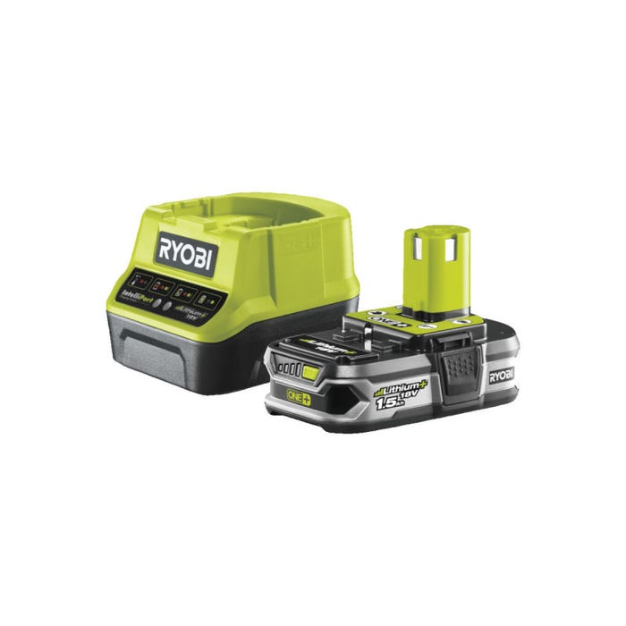 Batterie RYOBI 18V Lithium-ion One+ 1,5 Ah - 1 chargeur rapide RC18120-115G