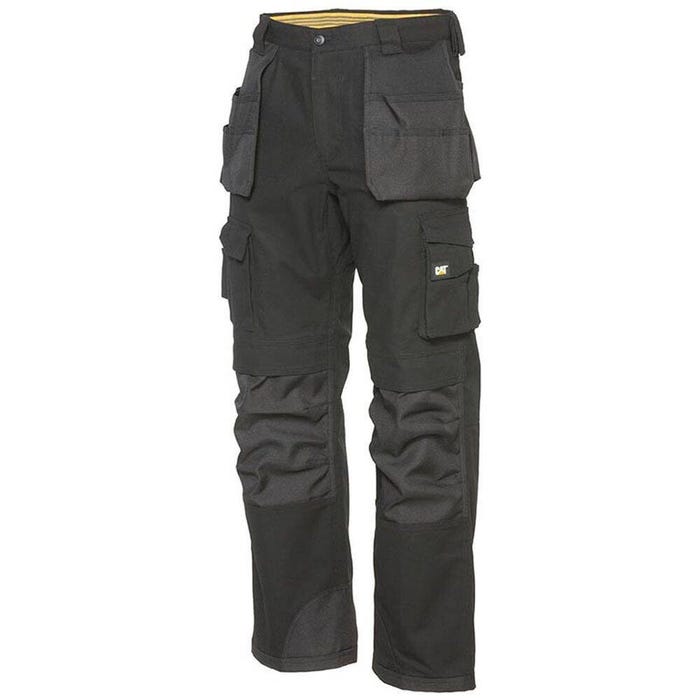 Pantalon de travail slim renforcé avec poches genouillères Caterpillar TRADEMARK Noir 40