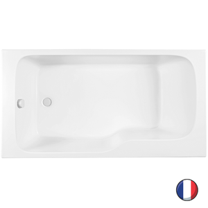 Baignoire bain douche JACOB DELAFON Malice, version gauche | Blanc brillant 160 x 85
