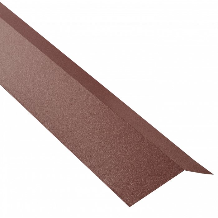 Bris de gouttière toiture acier galvanisé laqué mat aspect tuile L 1,20 m Brun rouge mat, L : 1,20 m