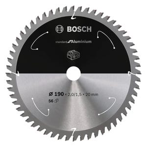 Lame de scie circulaire Standard for Aluminium Bosch Professional 190 x 20 x 2 mm 56 dents ( 2608837770 )