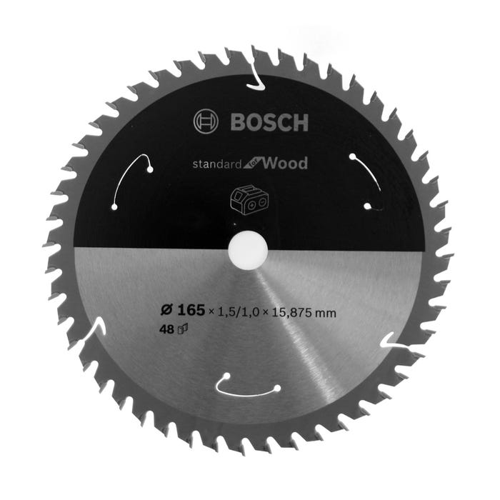 Bosch Lame de scie circulaire Standard pour bois 165 x 1,5 x 15,875 mm - 48 dents ( 2608837683 )