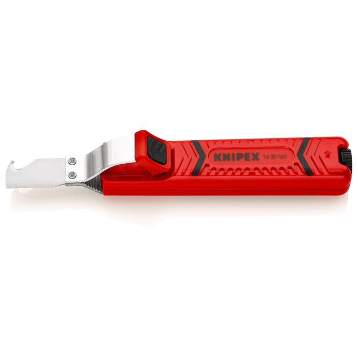 Knipex 16 20 165 SB - Cuchillo para cables con cuchilla en gancho, para mangueras de 8,0 a 28,0 mm2 (en embalaje autoservicio)