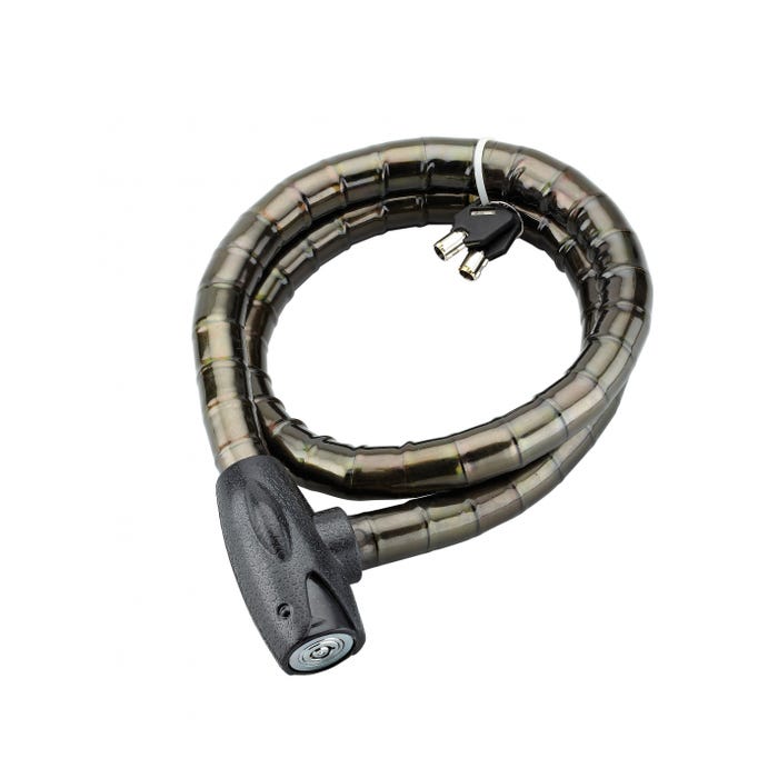 THIRARD - Antivol à clé Scorp, câble blindé acier, vélo, 25mmx1.2m, 2 clés, noir