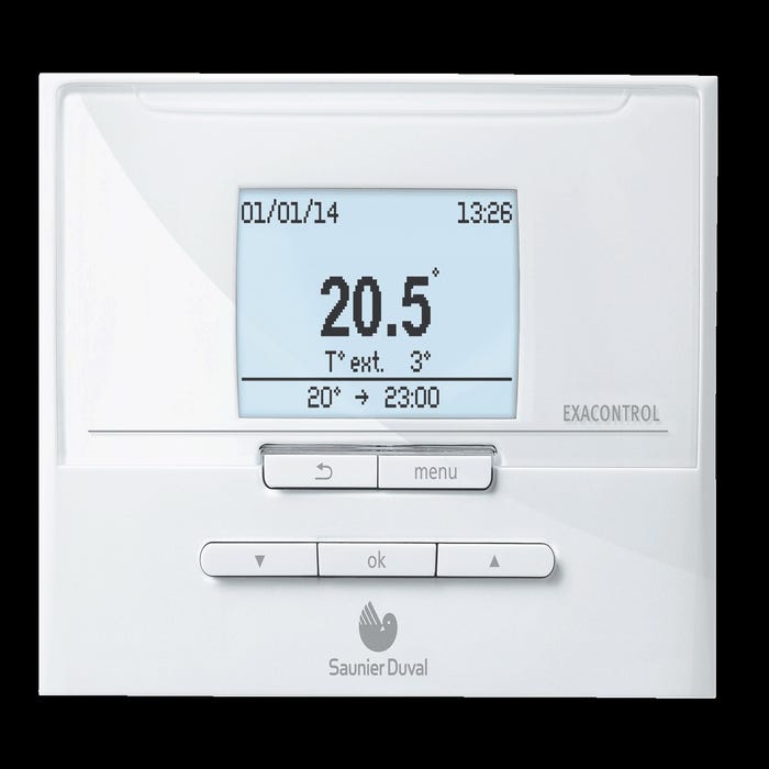 Thermostat d’Ambiance Sans Fil Modulant Programmable Exacontrol E7R C-B Saunier Duval