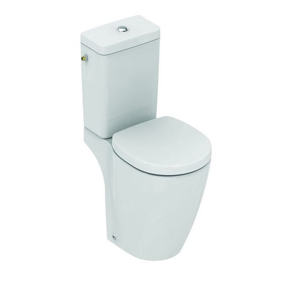 Ideal Standard - Pack WC cuvette sortie horizontale avec Abattant frein de chute Blanc - CONNECT SPACE Ideal standard
