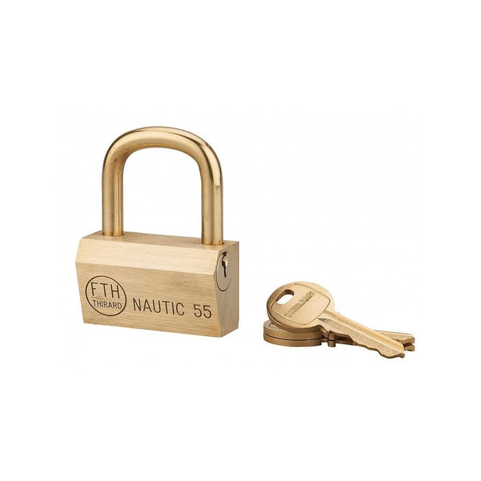 Cadenas de sûreté NAUTIC 55 mm avec 3 clés 968552 Thirard