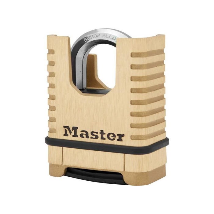 MASTER LOCK Cadenas en Laiton Massif Haute Securite [Anse Protegee][a Combinaison] M1177EURD