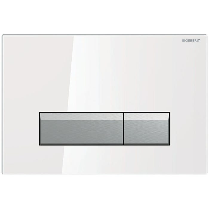 Geberit Sigma 40 Plaque de recouvrement rinçage à 2 boutons, blanc (115.600.SI.1)