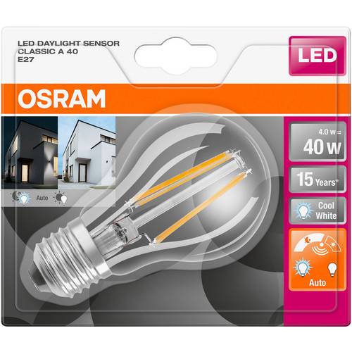 OSRAM 4058075162259 LED CEE 2021 A+ (A++ - E) E27 forme standard 4 W blanc froid (Ø x L) 60.0 mm x 105.0 mm 1 pc(s)