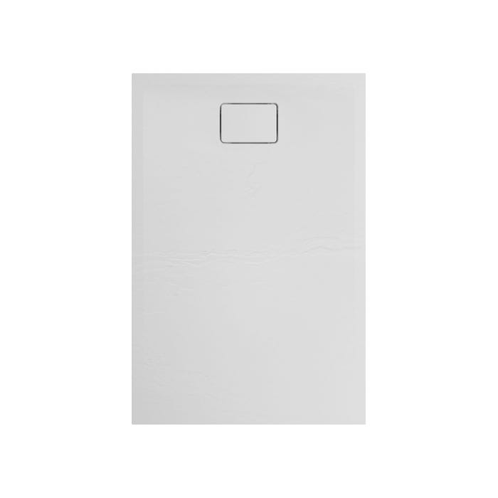 Receveur de douche extra-plat texture effet pierre TERRENO RECTANGLE 120 x 80 cm blanc
