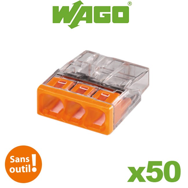 WAGO-Flacon de 50 mini bornes 3 fils S2273 WAGO