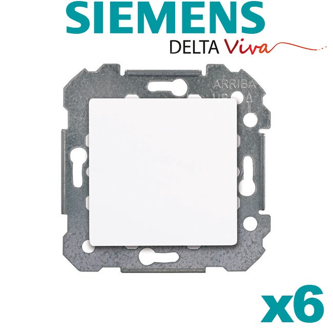 Lot de 6 Va & Vient BLANC Siemens DELTA VIVA
