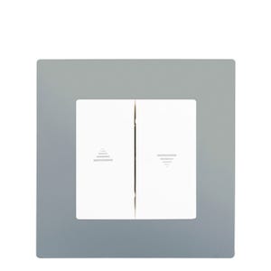 SIEMENS- Interrupteur Volet Roulant Blanc Delta Viva + Plaque Silver