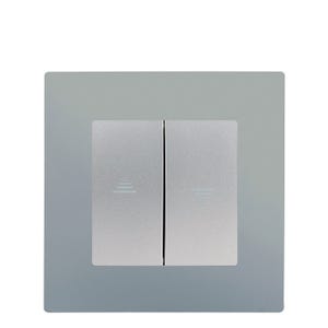 SIEMENS- Interrupteur Volet Roulant Silver Delta Viva + Plaque Silver