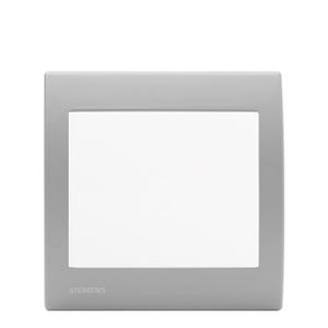SIEMENS- Poussoir Blanc Delta Iris + Plaque basic Silver