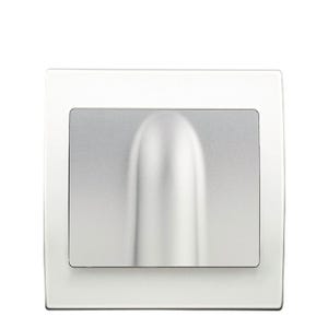 SIEMENS- Sortie de cable Silver Delta Iris + Plaque basic Blanc