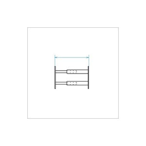 Barreau télescopique - 2 barreaux 55 à 103cm - blanc