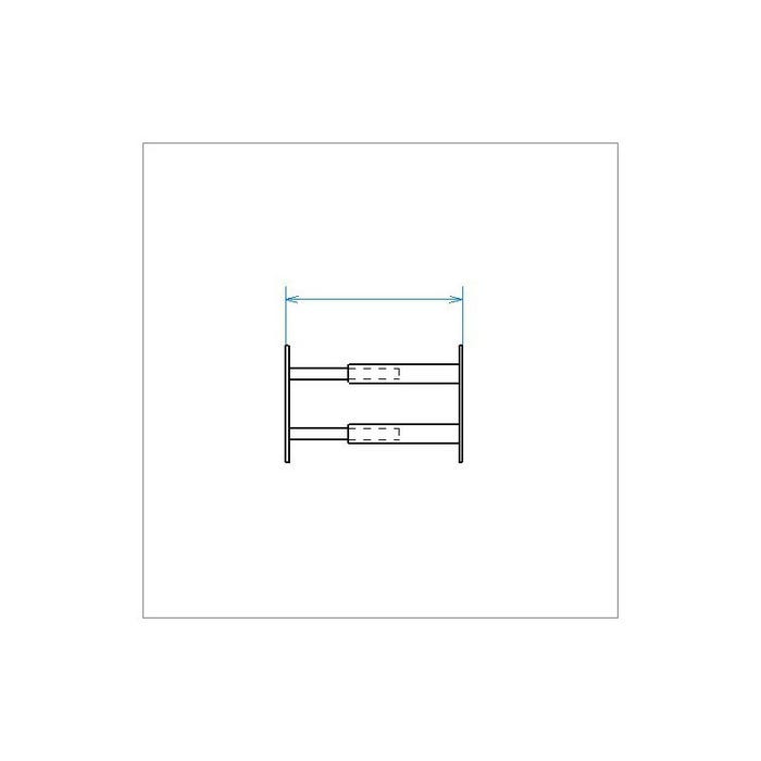 Barreau télescopique - 2 barreaux 55 à 103cm - blanc