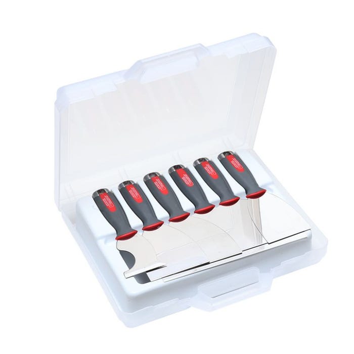 Valise d'outils pour plaquiste avec riflard et cinq spatules de lissage - OUTILT PARFAIT 80117