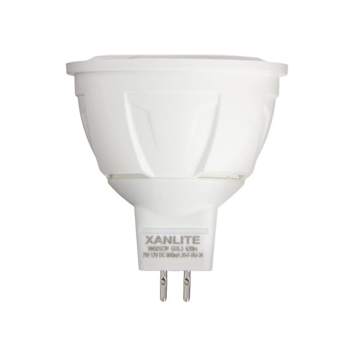 Xanlite - Ampoule LED spot, culot GU5.3, 7W cons. (50W éq.), angle focalisé, lumière blanche neutre - VM50SCW