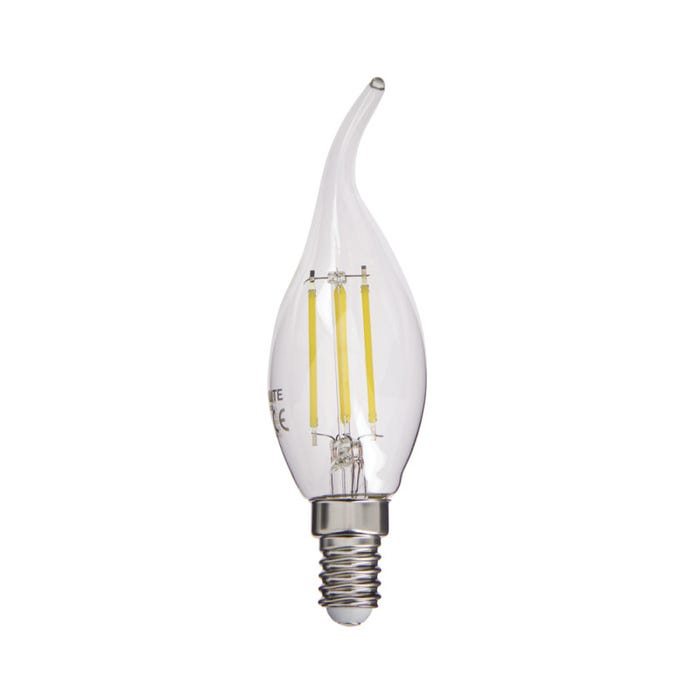 Xanlite - Ampoule à filament LED flamme coup de vent, culot E14, 4W cons. (40W eq.), lumière blanche neutre - RFV470FCCW