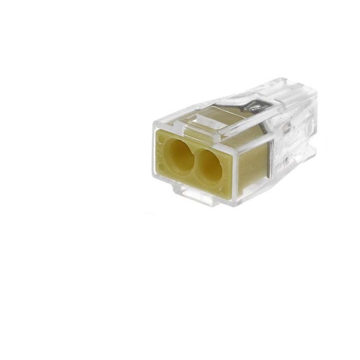 100 connecteurs WAGO 2 entrées (jaune)