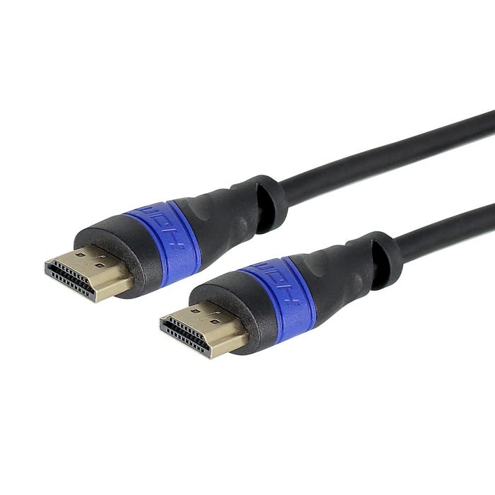 Câble Hdmi 4k Ultra Hd High Speed Noir Audio/vidéo Mâle/mâle 3 Mètres Gold - Sedea - 914513
