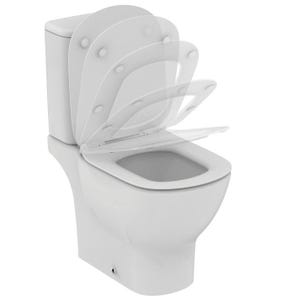 Ideal Standard - Pack WC Aquablade sans bride sortie horizontale alimentation latéral avec abattant frein de chute - TESI Ideal standard