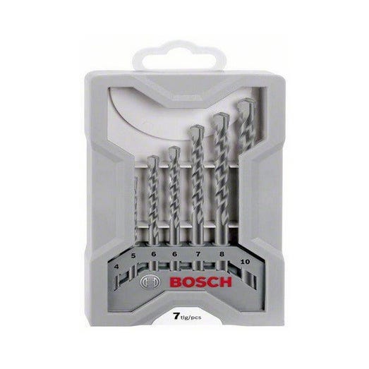 Jeu de 7 forets pour béton tige cylindrique Diam 4/5/5,5/6/7/8/10 mm Bosch