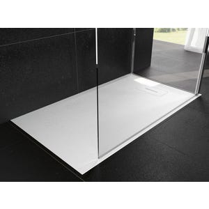 Receveur NOVOSOLID extra-plat - Dimensions : 120 x 80 cm - Rectangulaire - Blanc